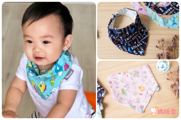 日本布料X台灣製造 【 YODA 優の寶貝 】扣扣兜 / 手帕兜巾 / 氣墊口水巾