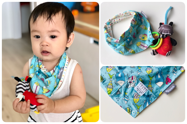 日本布料X台灣製造 【 YODA 優の寶貝 】扣扣兜 / 手帕兜巾 / 氣墊口水巾