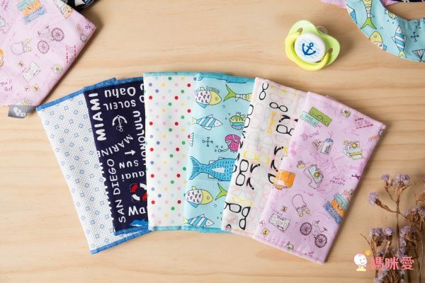 日本布料X台灣製造 【 YODA 優の寶貝 】扣扣兜 / 手帕兜巾 / 氣墊口水巾