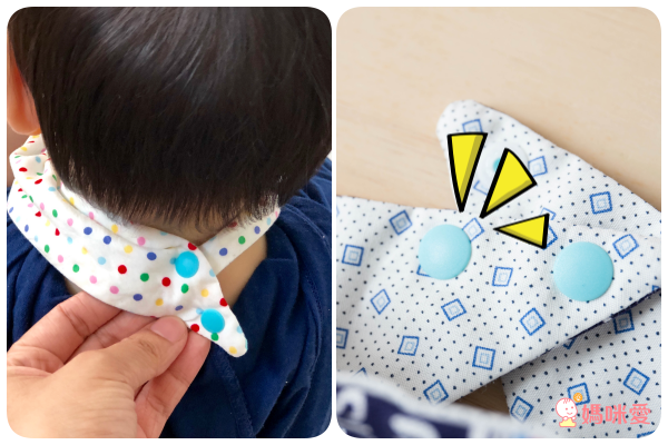 日本布料X台灣製造 【 YODA 優の寶貝 】扣扣兜 / 手帕兜巾 / 氣墊口水巾