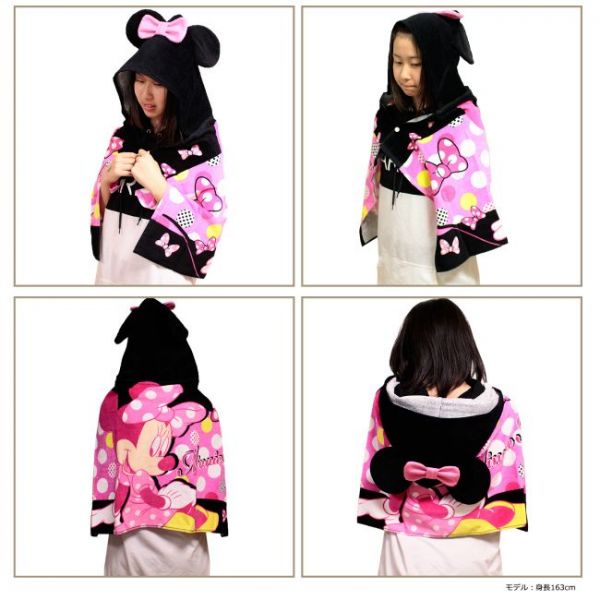 日本迪士尼✖三麗鷗★連帽毛巾罩袍 / 浴巾 / 防水包包