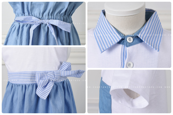 韓國 Manfimafi - 海洋風親子裝-女寶洋裝