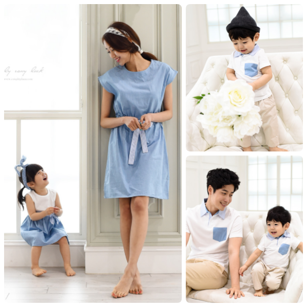 韓國 Manfimafi - 海洋風親子裝-女寶洋裝