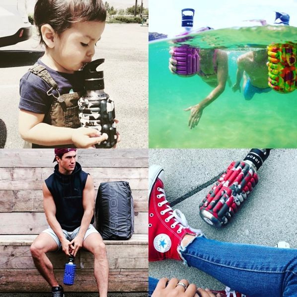 MOBOT 不鏽鋼2WAY按摩滾輪水壺