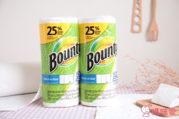 美國 Bounty 廚房清潔紙巾 ❤ 大小隨意撕，紙質再升級