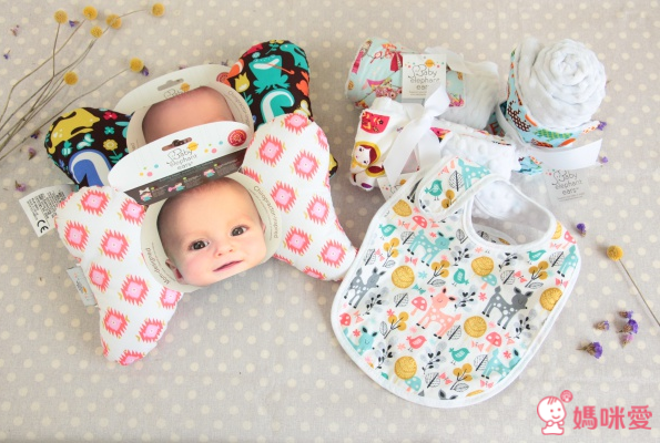 【 美國 Rocking Baby 】嬰兒護頸枕 X 親膚顆粒毯 X 顆粒圍兜