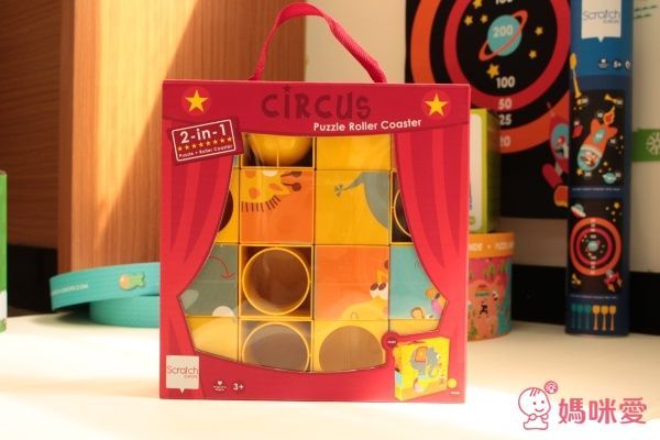 比利時 Scratch - 馬戲團滾球拼圖方塊-16塊正方體