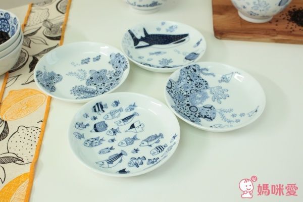 natural69 波佐見燒 - cocomarine方形餐盤-海之中 (17x17x2cm)