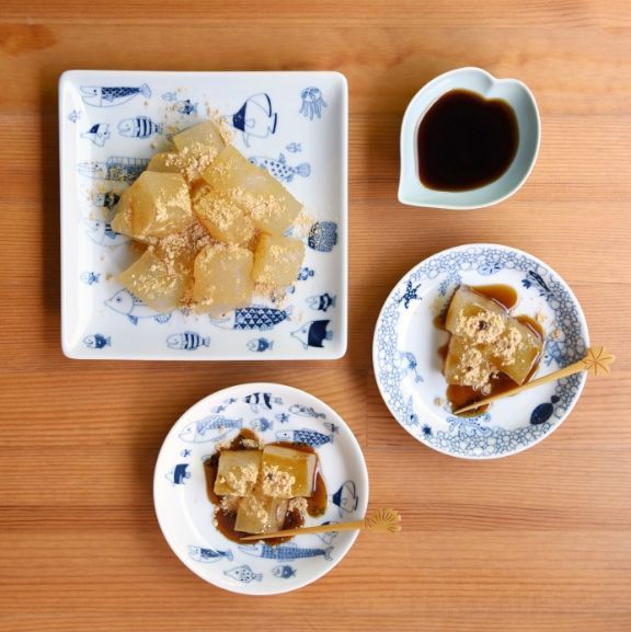 natural69 波佐見燒 - cocomarine方形餐盤-海之中 (17x17x2cm)