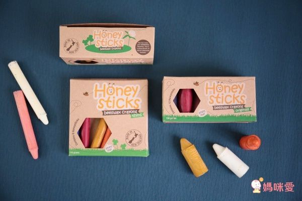 紐西蘭 Honey Sticks - 純天然蜂蠟無毒蠟筆-1歲以上寶寶適用-矮胖型-12色