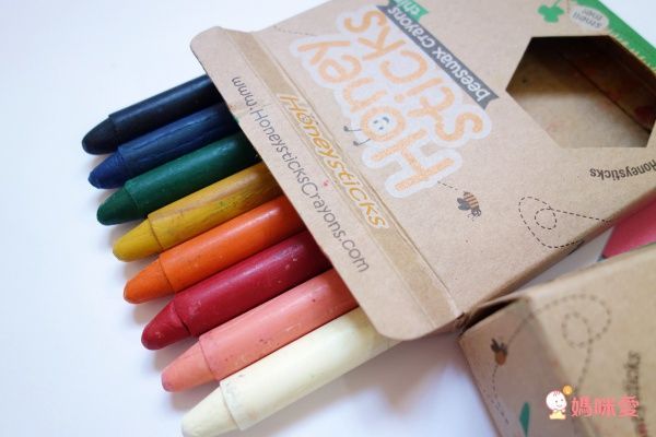 紐西蘭 Honey Sticks - 純天然蜂蠟無毒蠟筆-1歲以上寶寶適用-矮胖型-12色