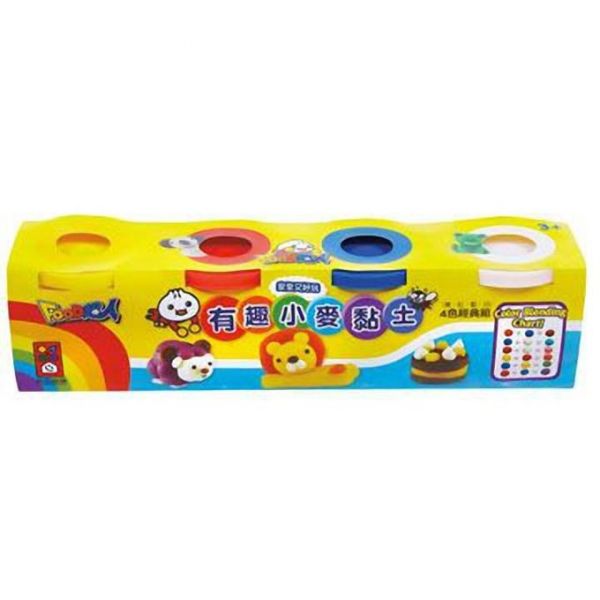 風車圖書 - 有趣小麥黏土-4色經典組(紅+綠+紫+黃)-FOOD超人-2022新版