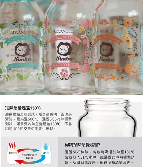 【 小獅王 Simba 】蘿蔓晶鑽玻璃奶瓶系列 ✕ 日本萌萌家夾式電風扇