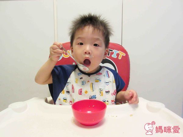 日本 Combi - mini 食事圍兜-短袖款-點點鴨-海軍藍 (L [90-100cm])-12個月起