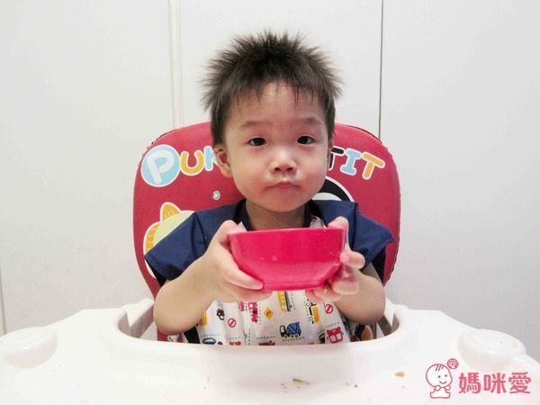 日本 Combi - mini 食事圍兜-短袖款-點點鴨-海軍藍 (L [90-100cm])-12個月起