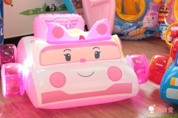 韓國救難小英雄Poli - 安寶立體汽車座圈-贈手動式打氣筒1入(顏色隨機) (適用:2-7歲、25kg以下幼兒)