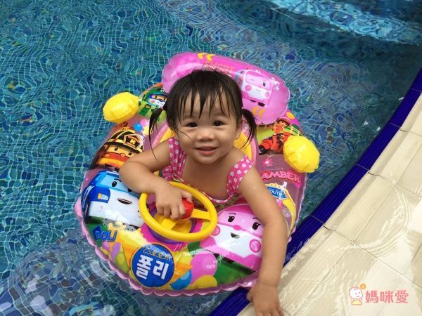 韓國救難小英雄Poli - 安寶可拆式遮陽座圈-贈手動式打氣筒1入(顏色隨機) (適用:2-7歲、25kg以下幼兒)