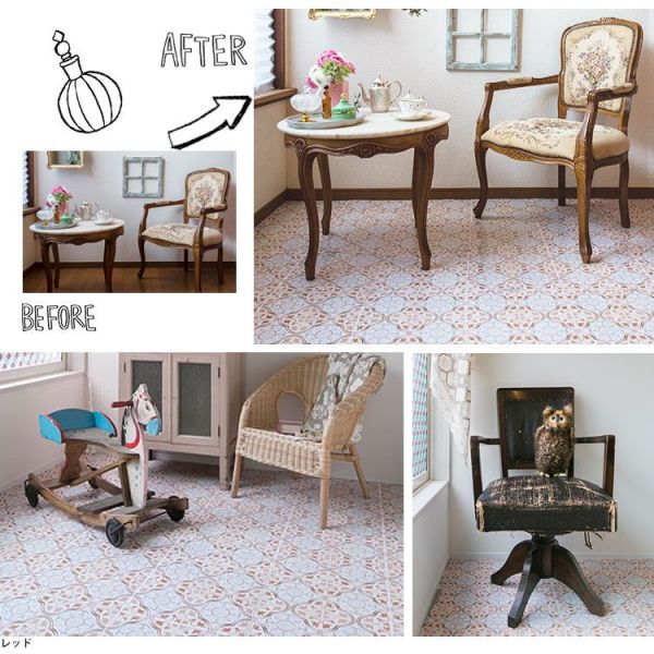 風靡全球花磚熱潮✿日本 decolfa 幾何花紋地貼、壁磚貼、裝飾膠帶