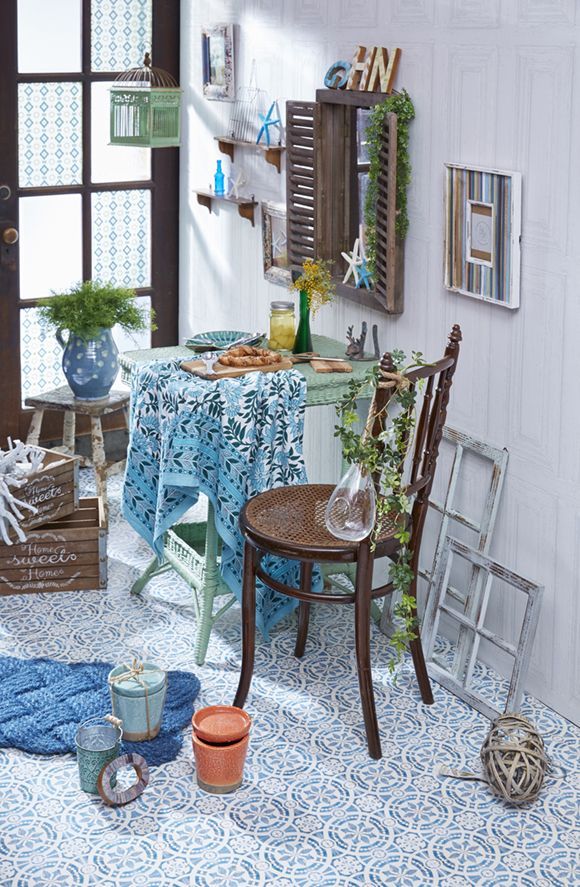 風靡全球花磚熱潮✿日本 decolfa 幾何花紋地貼、壁磚貼、裝飾膠帶