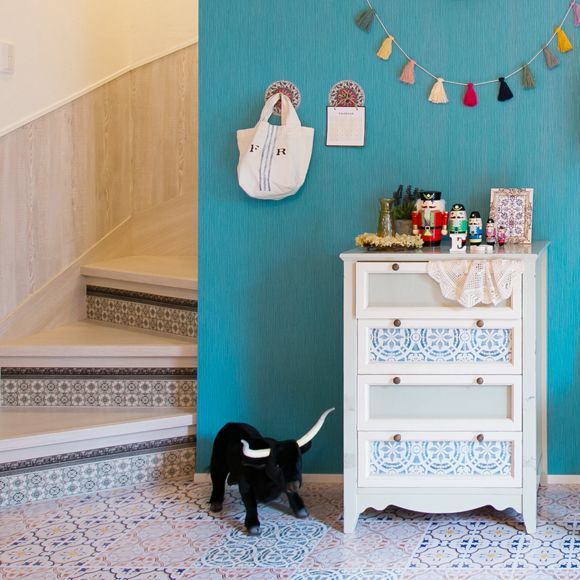 風靡全球花磚熱潮✿日本 decolfa 幾何花紋地貼、壁磚貼、裝飾膠帶