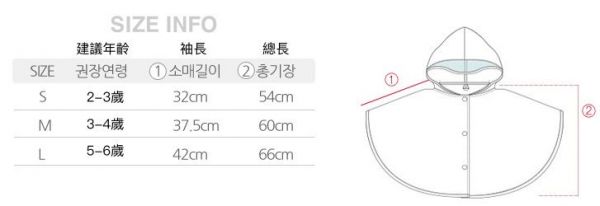 韓國 Smally 兒童雨衣