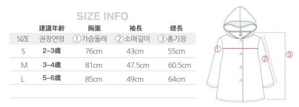 韓國 Smally 兒童雨衣
