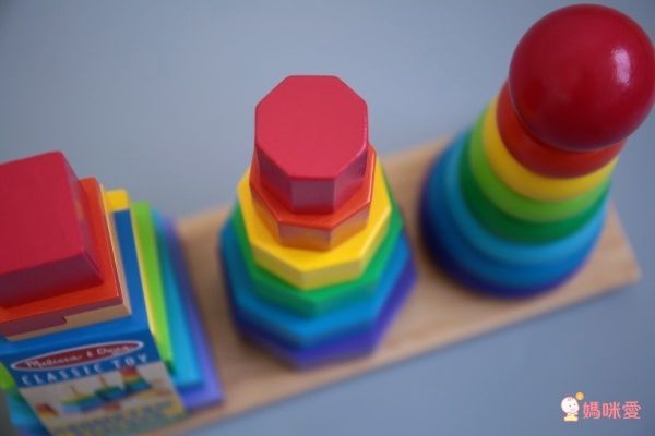 美國瑪莉莎 Melissa & Doug - MD 益智-彩虹幾何疊疊樂