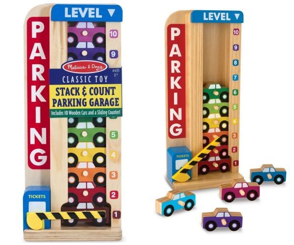 美國瑪莉莎 Melissa & Doug - MD 益智-木製堆疊停車庫