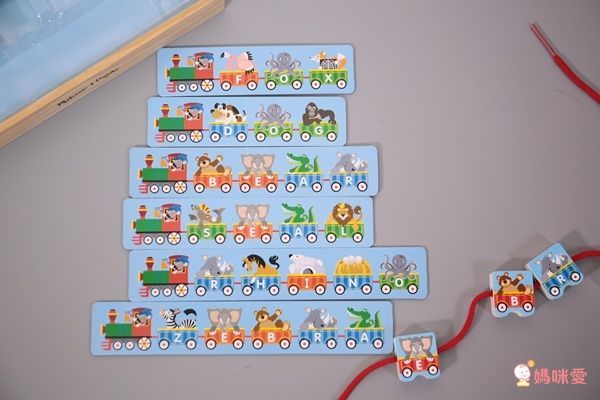 美國瑪莉莎 Melissa & Doug - MD 益智-穿繩字母火車