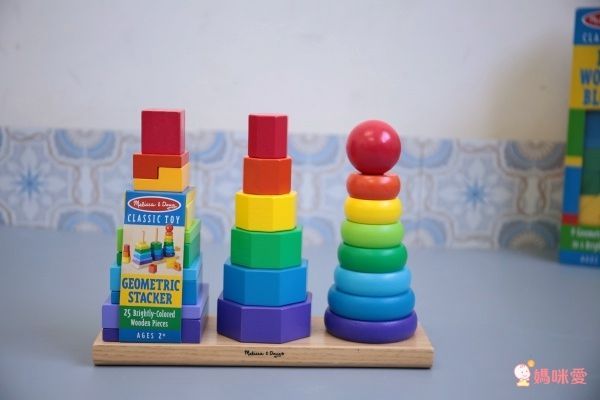 美國瑪莉莎 Melissa & Doug - MD 益智-彩虹幾何疊疊樂