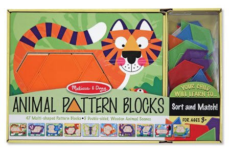 美國瑪莉莎 Melissa & Doug - MD 益智-動物造型拼板-10面拼板-47 pcs