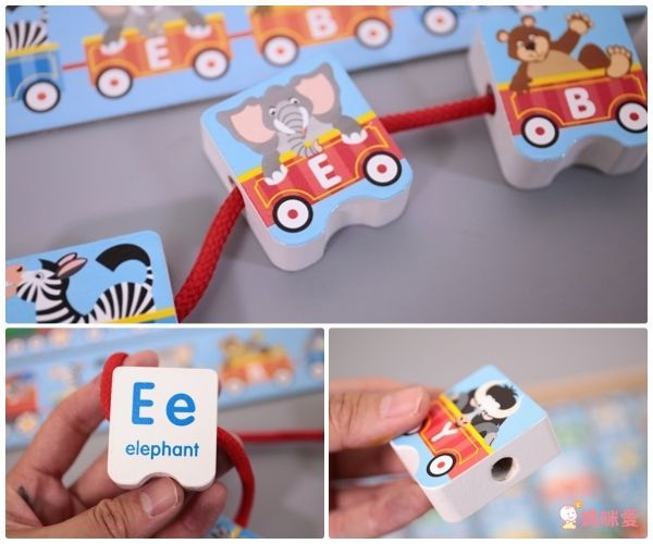 美國瑪莉莎 Melissa & Doug - MD 益智-穿繩字母火車