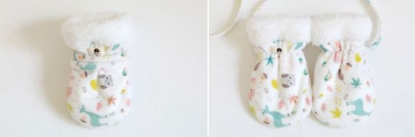 超細纖維鋪毛掛脖手套