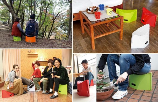 最新款！日本PATATTO 一公分微笑折疊椅！Sit Down Please！