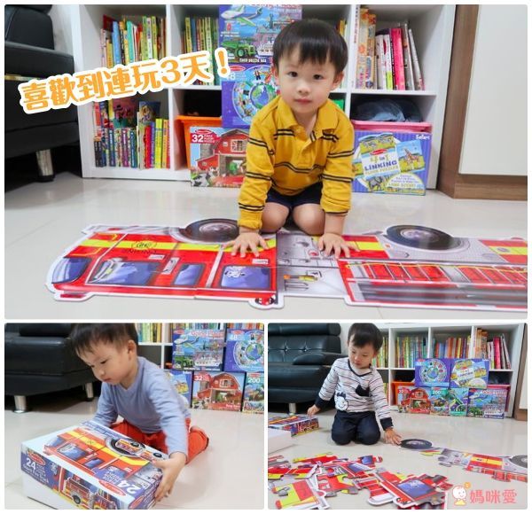 美國瑪莉莎 Melissa & Doug - MD 地板拼圖-巨型消防車-24 片