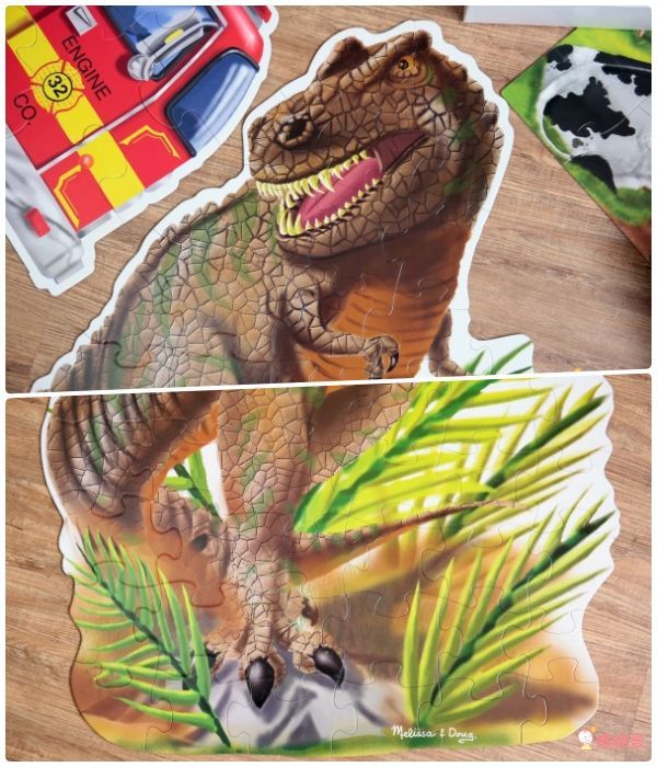 美國瑪莉莎 Melissa & Doug - MD 地板拼圖-T-Rex 暴龍-48 片