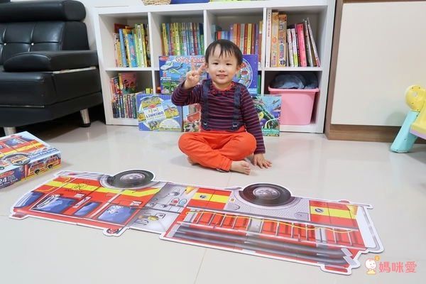 美國瑪莉莎 Melissa & Doug - MD 地板拼圖-巨型消防車-24 片