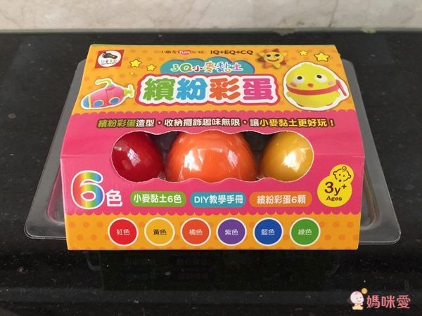 3Q小麥黏土-6色繽紛彩蛋