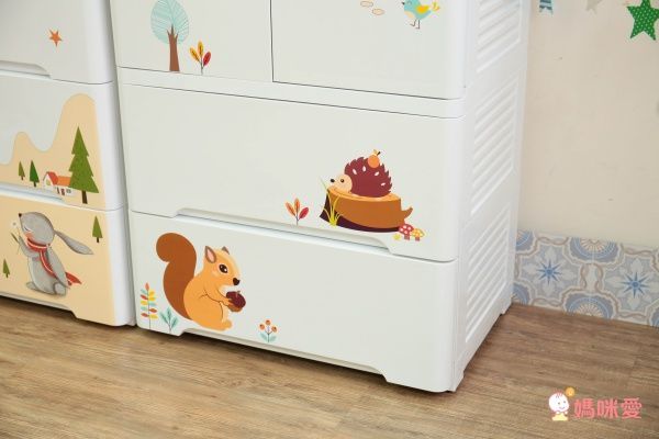 家窩 - 貝格雙開門式兒童吊掛衣櫃(DIY組裝)-奇蹟之旅-雙開門90L+單層30L*2層