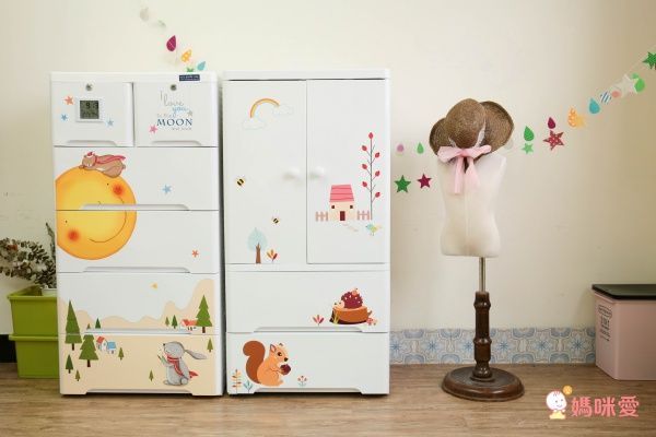 家窩 - 貝格雙開門式兒童吊掛衣櫃(DIY組裝)-奇蹟之旅-雙開門90L+單層30L*2層