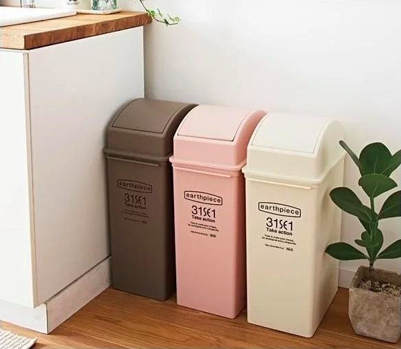 【日本LIKE IT】earthpiece 擺動式垃圾桶