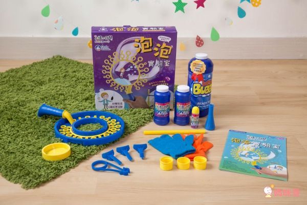 親子天下 - 小孩的科學:泡泡實驗室&超級泡泡水補充瓶1瓶(約940ml)