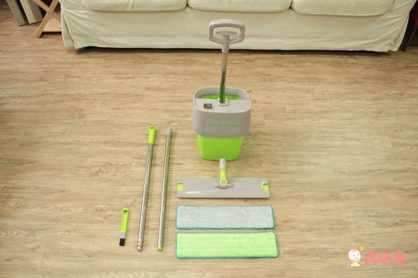 【維生樹嚴選】氣壓式三重洗刮免手洗平板拖把組