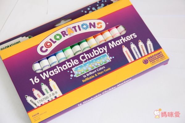 美國Colorations 可洗式兒童胖胖彩色筆