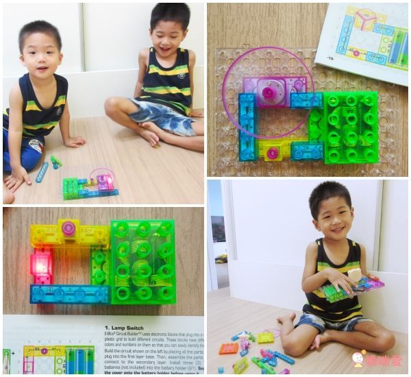 美國 E-Blox - 全能益智聲光積木-變化800(燈台、電風扇、螺旋槳、風車、音效機)