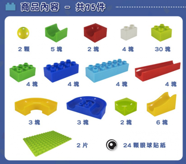 美國 MegaFun - 【售完不補】滾球軌道積木-125件組