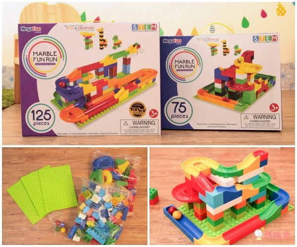 美國 MegaFun - 【售完不補】滾球軌道積木-125件組