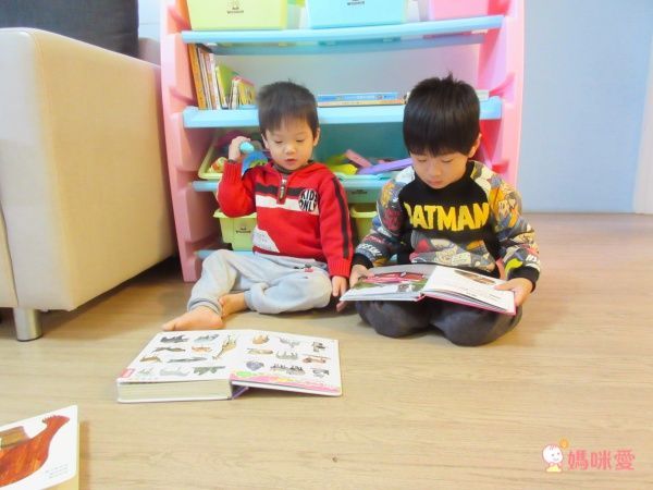 WOOHOO - 兒童玩具收納櫃-四層寬版-粉側板-含大小收納盒