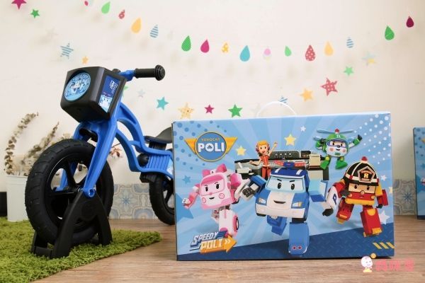 POLI 波力救援小英雄 - POLI波力救援小英雄聯名滑步車 - AIR 充氣胎 +專屬車籃+置車架-赫利綠