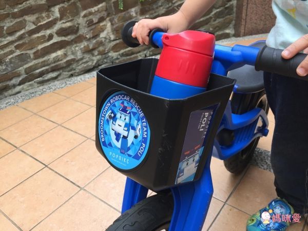 POLI 波力救援小英雄 - POLI波力救援小英雄聯名滑步車 - AIR 充氣胎 +專屬車籃+置車架-赫利綠